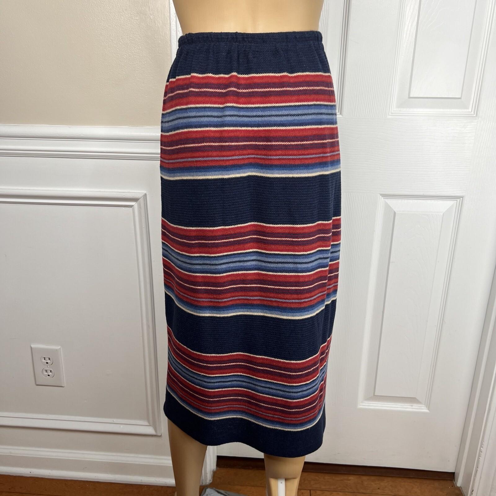 Lauren Ralph L Knit Skirt Sweater Top XL Indian Blanket Stripe Southwestern Set