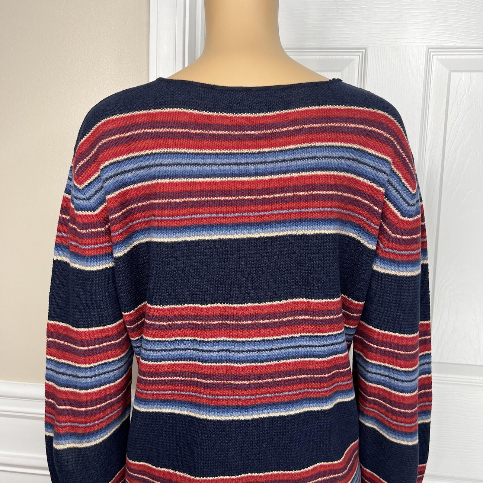 Lauren Ralph L Knit Skirt Sweater Top XL Indian Blanket Stripe Southwestern Set