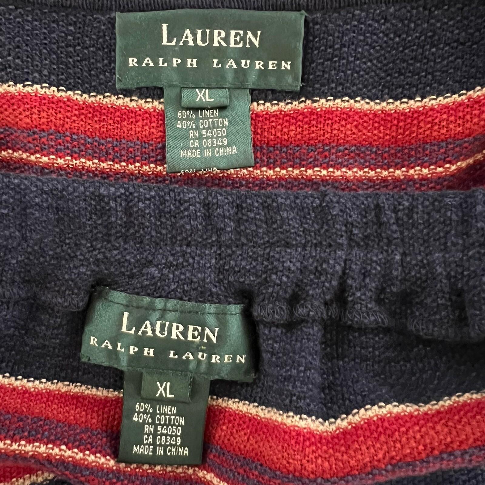 Lauren Ralph L Knit Skirt Sweater Top XL Indian Blanket Stripe Southwestern Set
