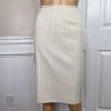 Evan Picone Polyester Spandex Skirt Suit Size 10P Beige Striped Lined 2PC