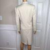 Evan Picone Polyester Spandex Skirt Suit Size 10P Beige Striped Lined 2PC