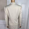 Evan Picone Polyester Spandex Skirt Suit Size 10P Beige Striped Lined 2PC