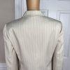 Evan Picone Polyester Spandex Skirt Suit Size 10P Beige Striped Lined 2PC