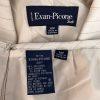 Evan Picone Polyester Spandex Skirt Suit Size 10P Beige Striped Lined 2PC