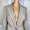 Le Suit Polyester Elastane Pant Suit Size 8 Beige Notch Collar Lined 2PC New