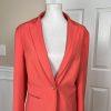 Emily Polyester Skirt Suit Size 18 Tangerine Lined Notch Collar Pockets 2PC