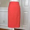 Emily Polyester Skirt Suit Size 18 Tangerine Lined Notch Collar Pockets 2PC