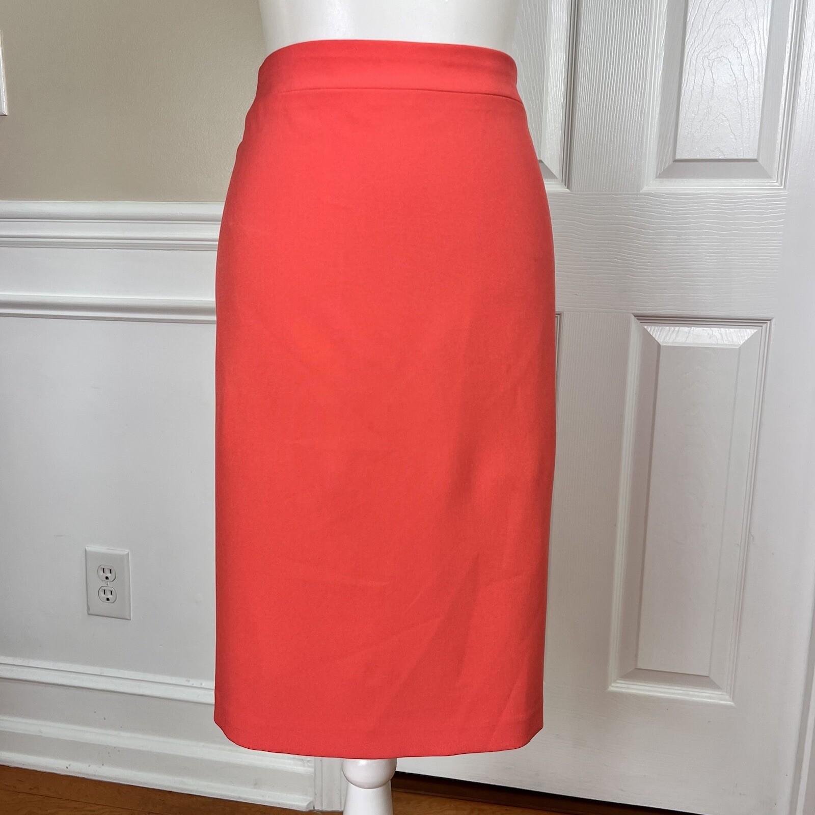 Emily Polyester Skirt Suit Size 18 Tangerine Lined Notch Collar Pockets 2PC