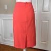 Emily Polyester Skirt Suit Size 18 Tangerine Lined Notch Collar Pockets 2PC