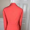 Emily Polyester Skirt Suit Size 18 Tangerine Lined Notch Collar Pockets 2PC