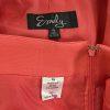 Emily Polyester Skirt Suit Size 18 Tangerine Lined Notch Collar Pockets 2PC