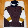 New A Tiziano Premium Menswear Burgundy Quilted Hooded Sweater Size 5XL