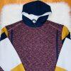 New A Tiziano Premium Menswear Burgundy Quilted Hooded Sweater Size 5XL
