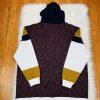 New A Tiziano Premium Menswear Burgundy Quilted Hooded Sweater Size 5XL