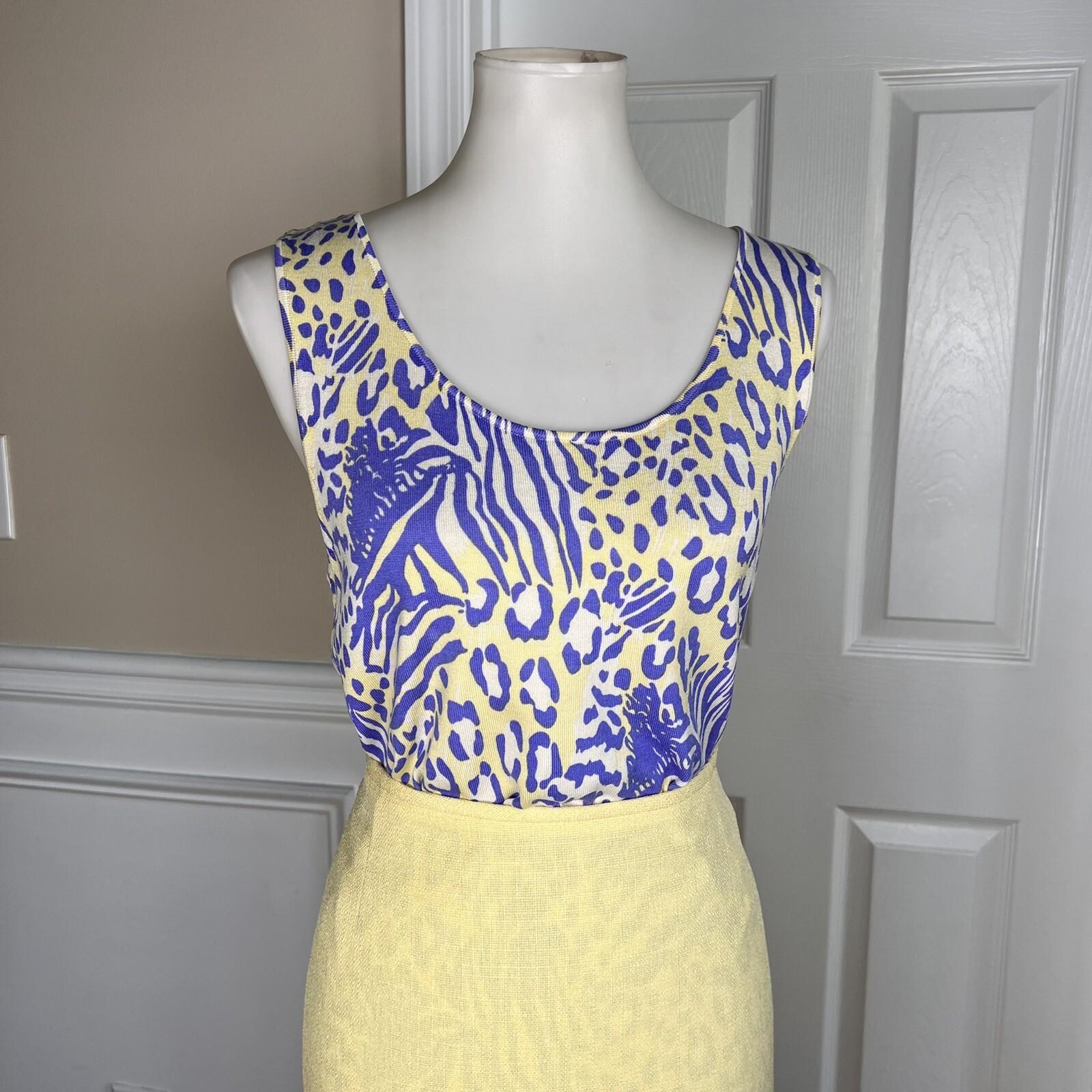 PRESTON & YORK 3PC Polyester Skirt 10 Suit 12 Top S 3PC Lined Cocktail Set New
