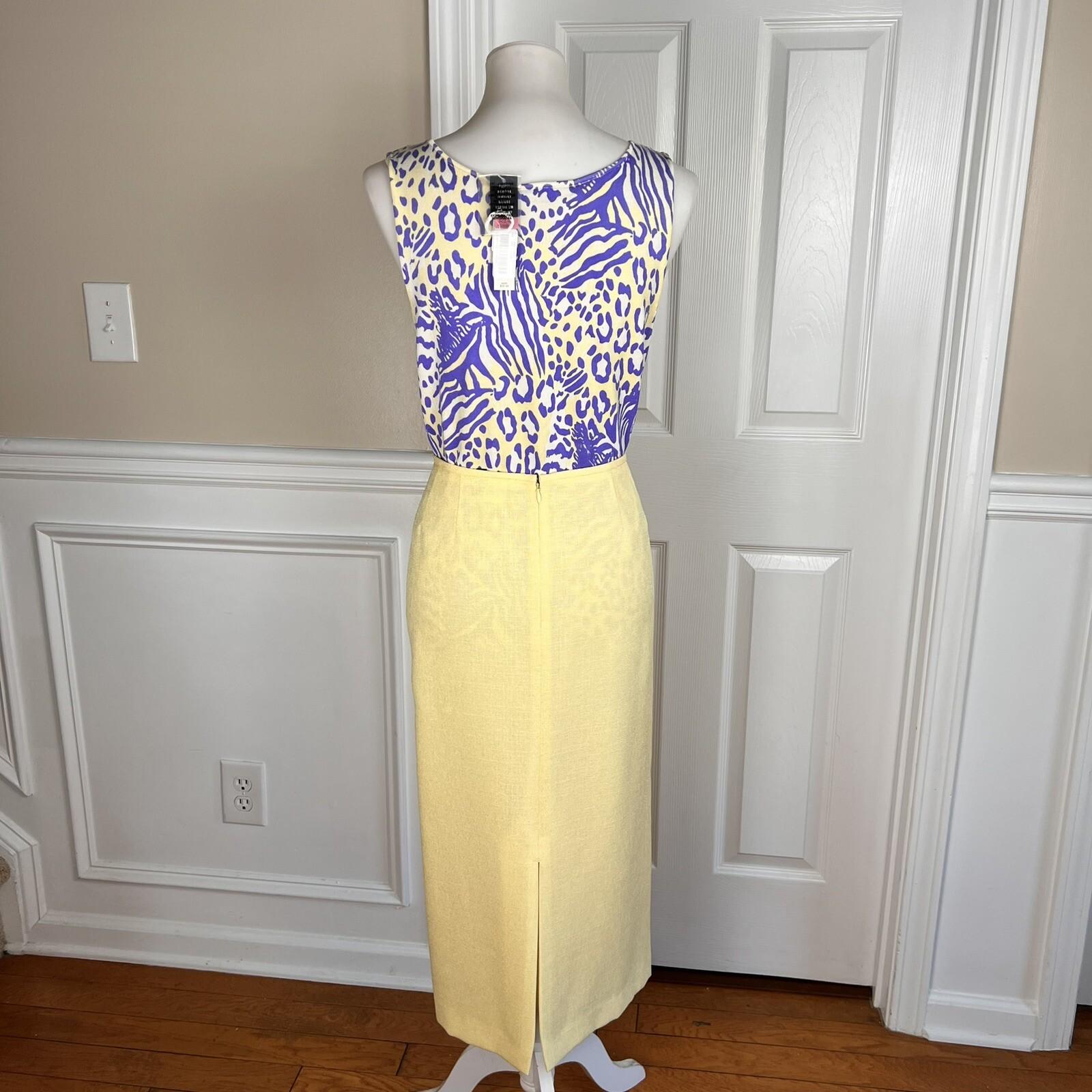 PRESTON & YORK 3PC Polyester Skirt 10 Suit 12 Top S 3PC Lined Cocktail Set New