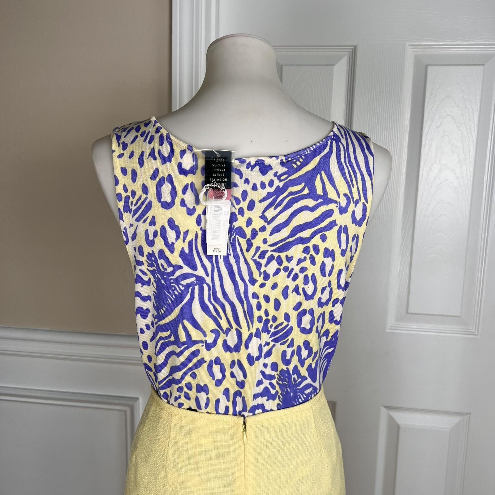 PRESTON & YORK 3PC Polyester Skirt 10 Suit 12 Top S 3PC Lined Cocktail Set New