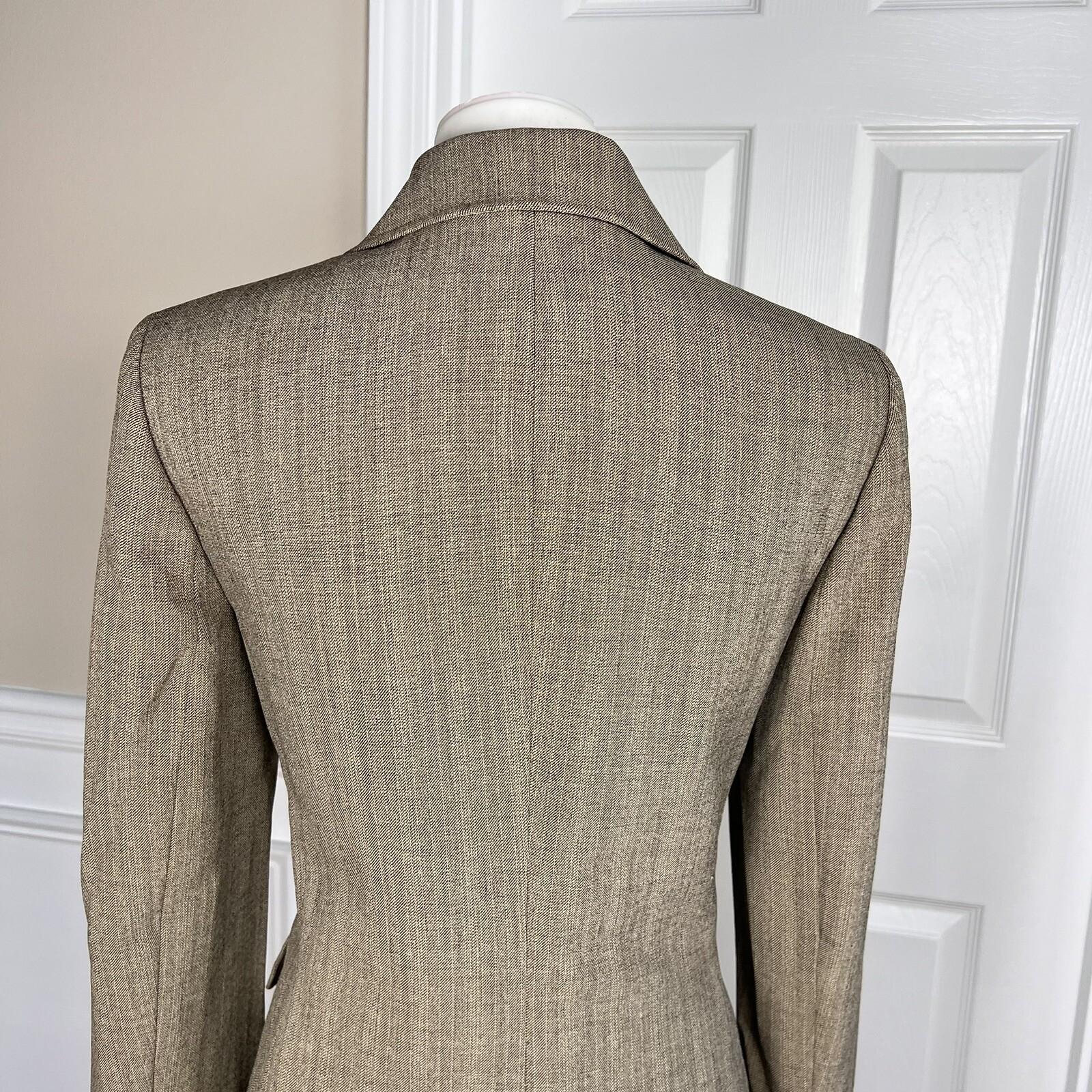 EVAN PICONE Women 2PC Peanut Polyester Stretch Lined Skirt Suit Size 8