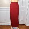BEN MARC INT Polyester Metallic Skirt Suit Size 14 Red Lined Cocktail 2PC New