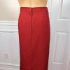 BEN MARC INT Polyester Metallic Skirt Suit Size 14 Red Lined Cocktail 2PC New
