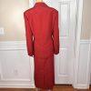 BEN MARC INT Polyester Metallic Skirt Suit Size 14 Red Lined Cocktail 2PC New