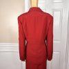 BEN MARC INT Polyester Metallic Skirt Suit Size 14 Red Lined Cocktail 2PC New