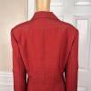 BEN MARC INT Polyester Metallic Skirt Suit Size 14 Red Lined Cocktail 2PC New