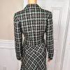 10-1695.jpg TAPE MEASURE 2PC Multicolor Tweed Lined Career Cocktail Flare Skirt Suit Size 4