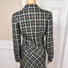 10-1696.jpg TAPE MEASURE 2PC Multicolor Tweed Lined Career Cocktail Flare Skirt Suit Size 4
