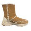 COACH Portia Winter Suede Boots Size 9B Tan Plush Shearling Spill Seams Sporty