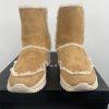 COACH Portia Winter Suede Boots Size 9B Tan Plush Shearling Spill Seams Sporty