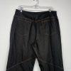 St John Collection Cotton Blend Denim Pants Size 16 Black Jeans Straight leg