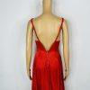Venus Satin Gown Dress Size 6 Red Sleek Sexy Maxi Plunging Neckline Open Back