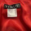 Venus Satin Gown Dress Size 6 Red Sleek Sexy Maxi Plunging Neckline Open Back