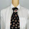 Elegant Handcrafted Necktie Necklace with a Detachable Brooch Effortlessly Chic