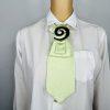 Elegant Handcrafted Necktie Necklace with a Detachable Brooch Effortlessly Chic