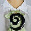 Elegant Handcrafted Necktie Necklace with a Detachable Brooch Effortlessly Chic