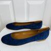 New MARGAUX Navy Blue Suede Classic Flats Round Toes Shoes Sz US 12.5 MSRP 8
