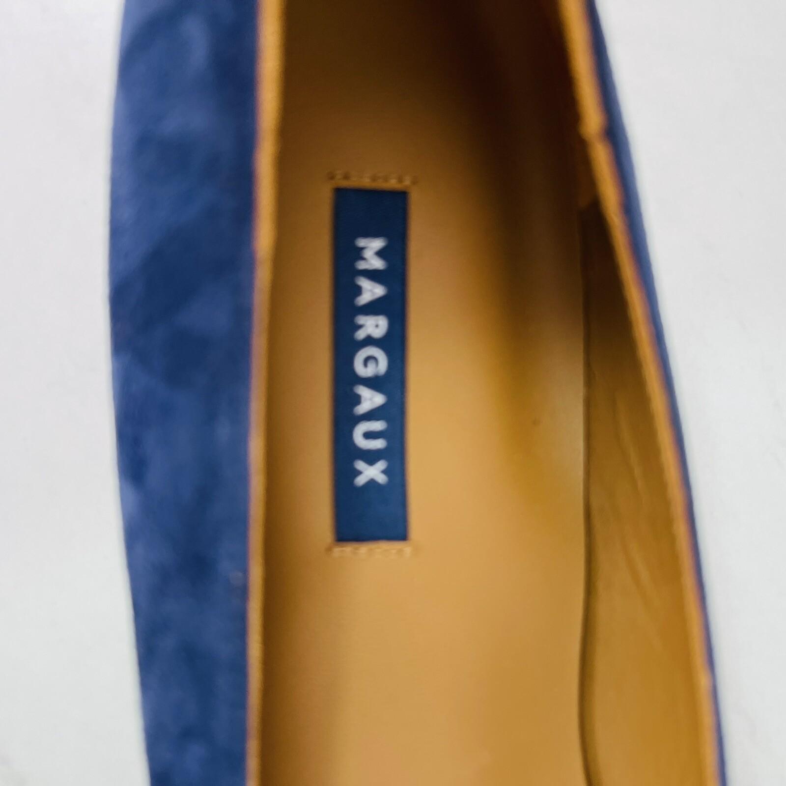 New MARGAUX Navy Blue Suede Classic Flats Round Toes Shoes Sz US 12.5 MSRP 8