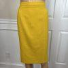 10-1788.jpg Tahari Vintage Women Wool Spandex Skirt Suit 12 Canary Lined Shawl Collar 2PC