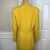 10-1791.jpg Tahari Vintage Women Wool Spandex Skirt Suit 12 Canary Lined Shawl Collar 2PC