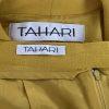 10-1793.jpg Tahari Vintage Women Wool Spandex Skirt Suit 12 Canary Lined Shawl Collar 2PC