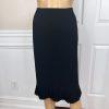 LE SUIT 2PC Black Blue Polyester Lined Cocktail Business Skirt Suit Size 8