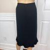 LE SUIT 2PC Black Blue Polyester Lined Cocktail Business Skirt Suit Size 8