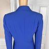 LE SUIT 2PC Black Blue Polyester Lined Cocktail Business Skirt Suit Size 8