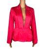 CRISTINA Women Cotton Spandex Lined Career Business Blazer Size M