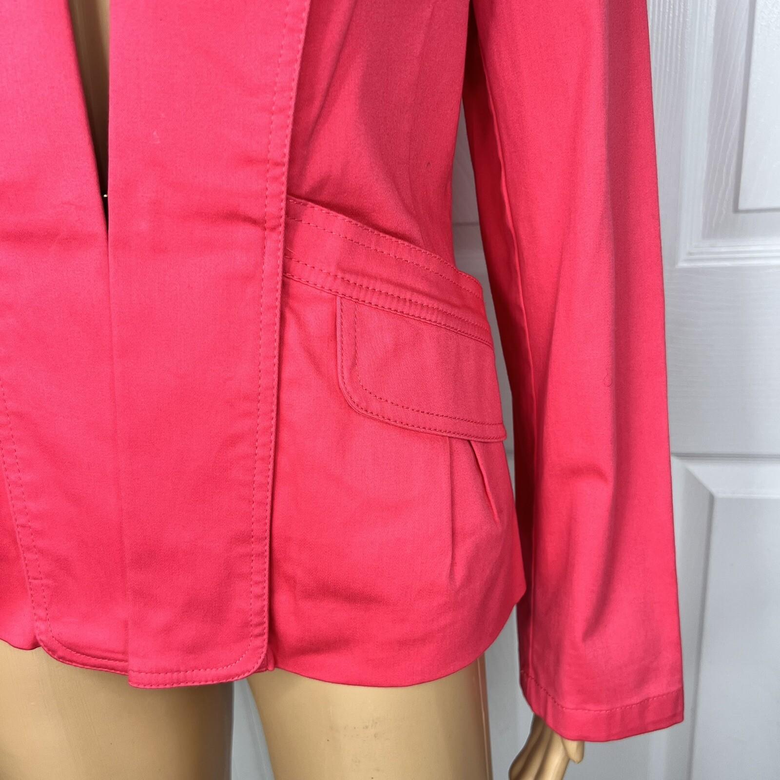CRISTINA Women Cotton Spandex Lined Career Business Blazer Size M