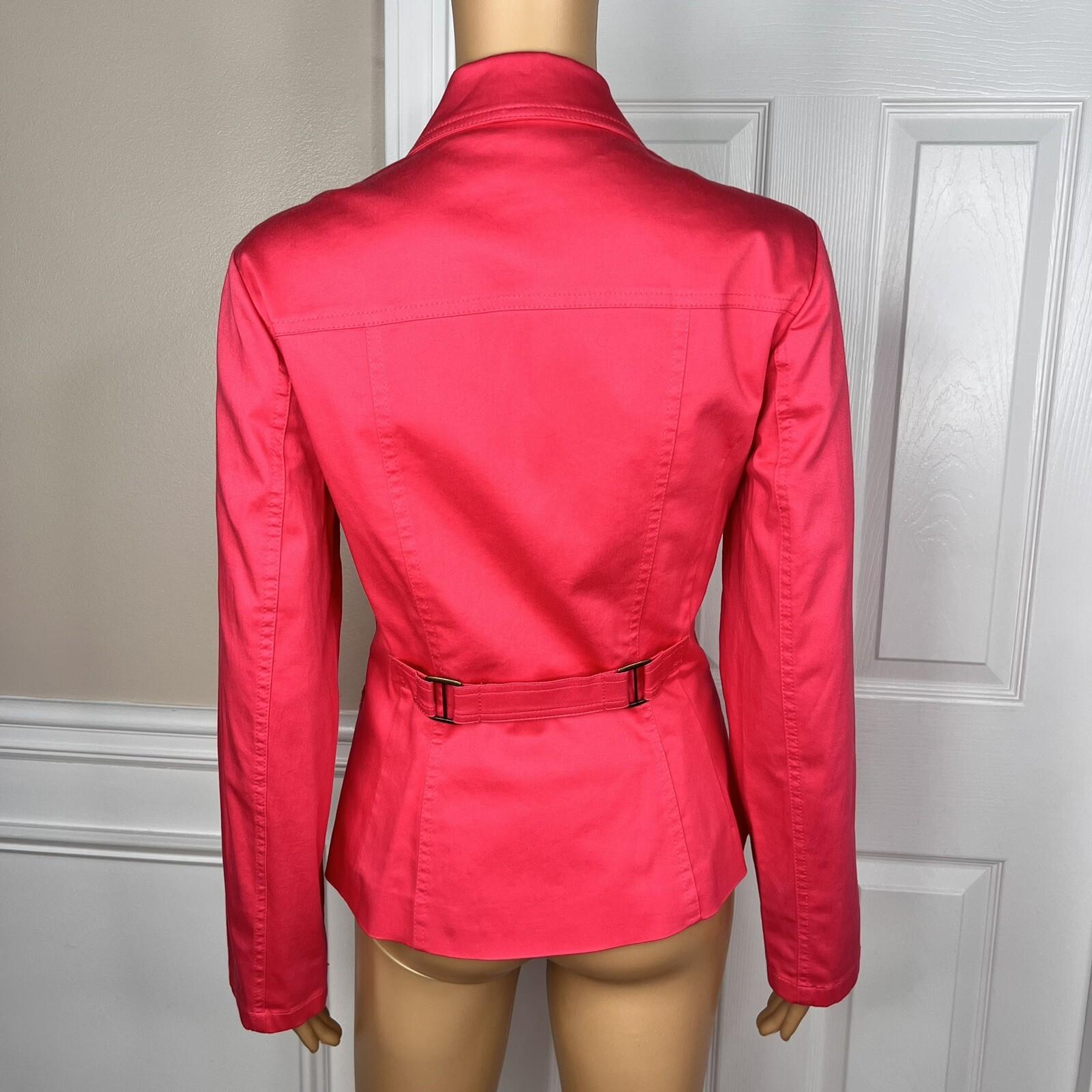 CRISTINA Women Cotton Spandex Lined Career Business Blazer Size M