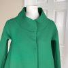 LAFAYETTE 148 NY Women Green Virgin Wool Stand Up Collar Cape Size P