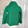 LAFAYETTE 148 NY Women Green Virgin Wool Stand Up Collar Cape Size P